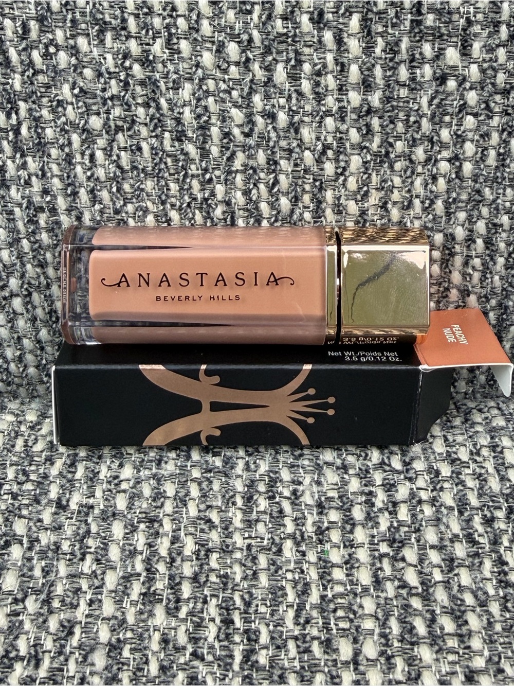 Anastasia Beverly Hills Lip Velvet Peachy Nude 0.12 oz Full Size NIB
